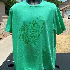 High Bunny Cannabis Graphic T-Shirt – Green, Unisex